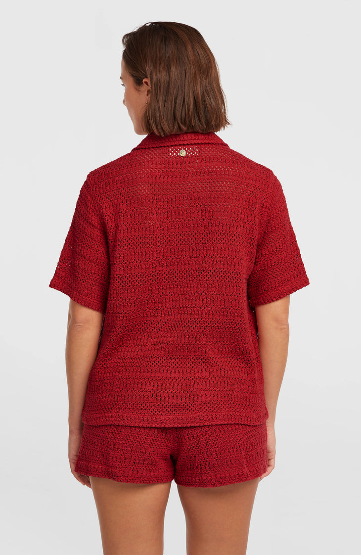 O'Riginals Häkelbluse | Midnight Poppy
