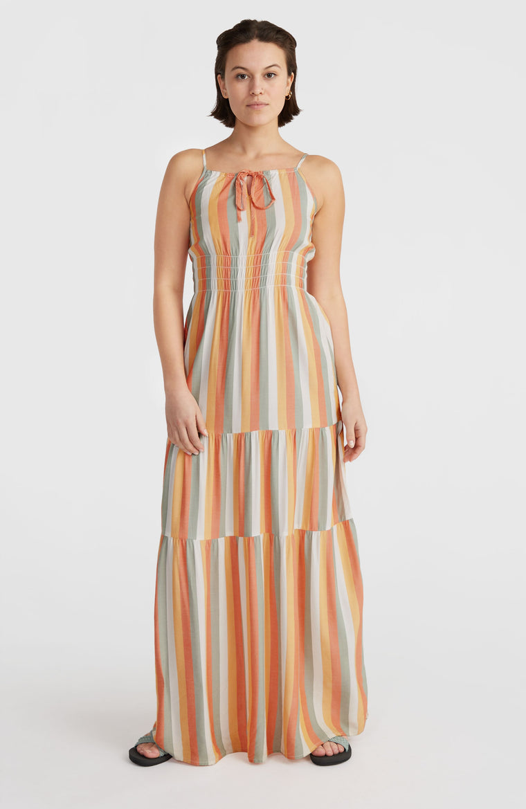 Quorra Maxikleid | Orange Multistripe Quorra Maxikleid | Orange Multistripe