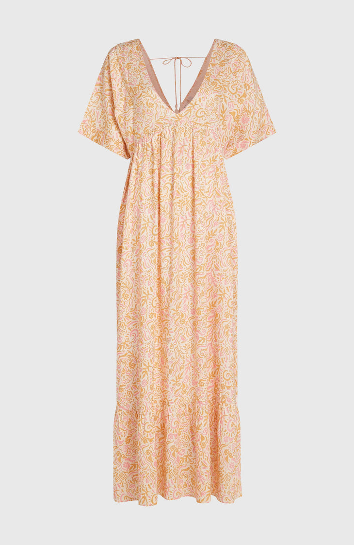 Women of the Wave Maxikleid | White Abstract Wave