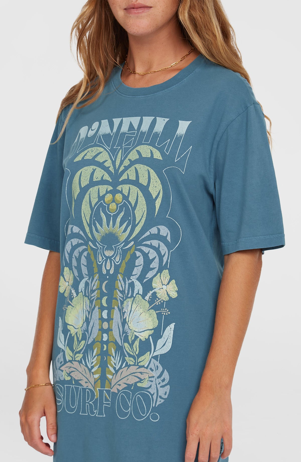 Beach Vintage T-Shirt-Kleid | Copen Blue