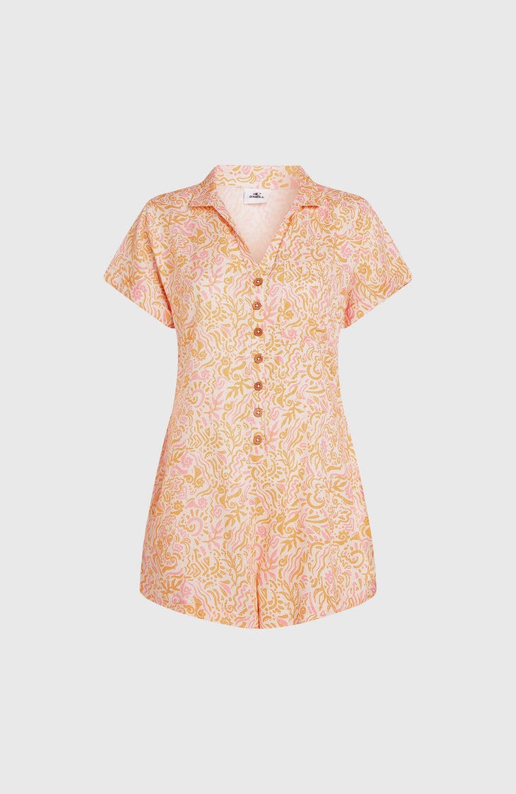 Women of the Wave Romper | White Abstract Wave