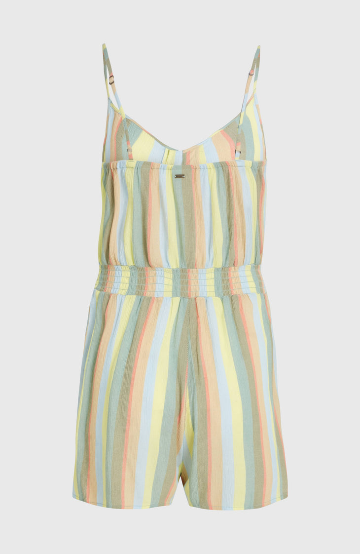 Romper mit Knöpfen und schmalen Trägern | Multi Must Haves Stripe
