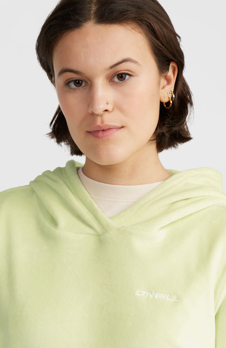 Velour Fleece-Hoodie | Lime Wash