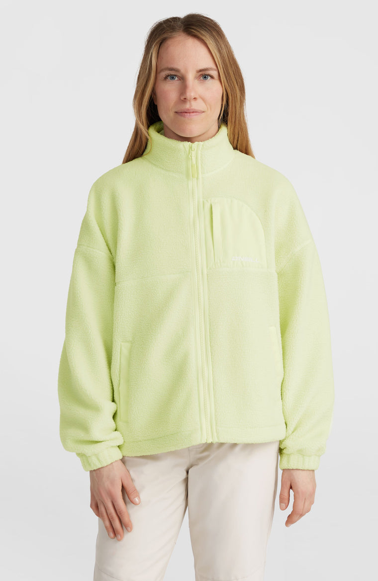 Flauschige Fleecejacke mit Reißverschluss | Lime Wash Flauschige Fleecejacke mit Reißverschluss | Lime Wash