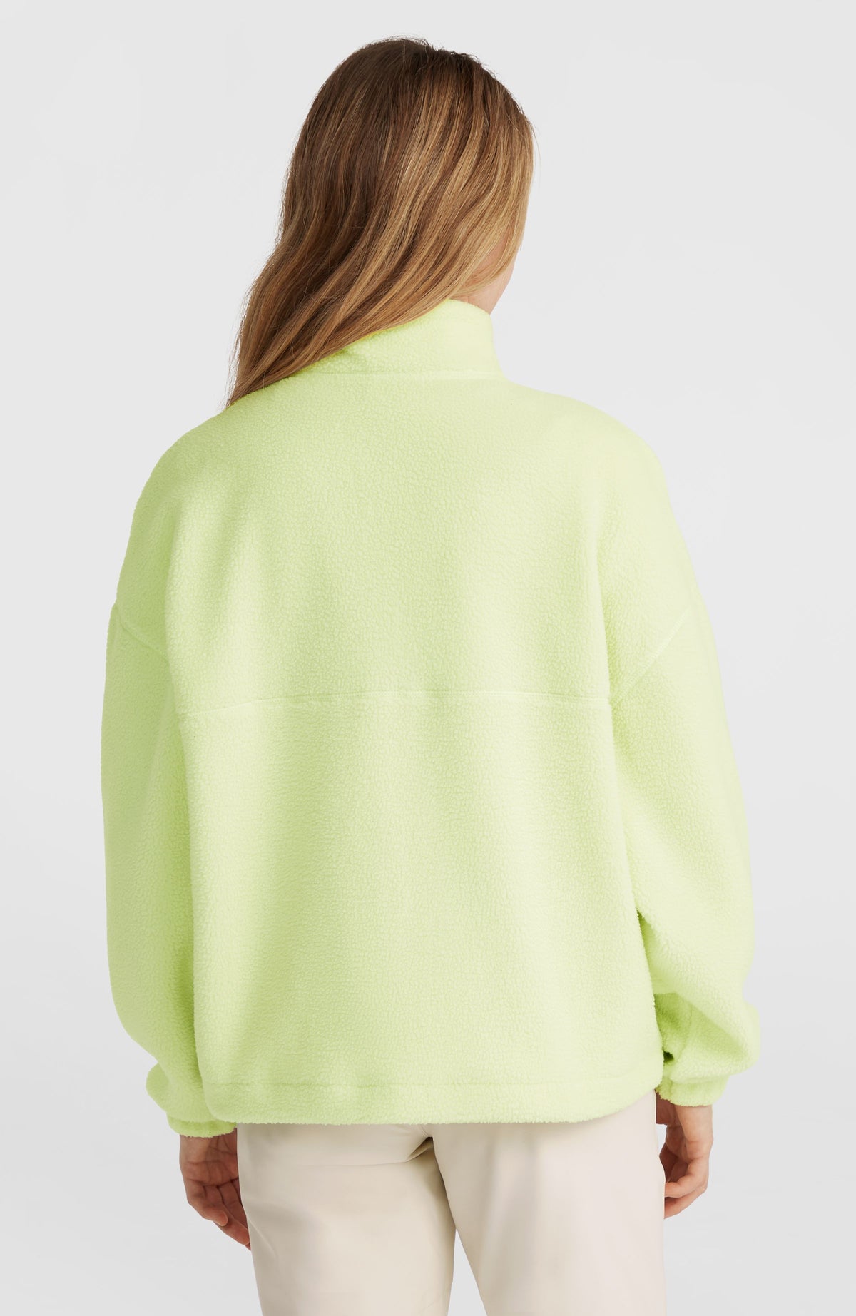 Flauschige Fleecejacke mit Reißverschluss | Lime Wash