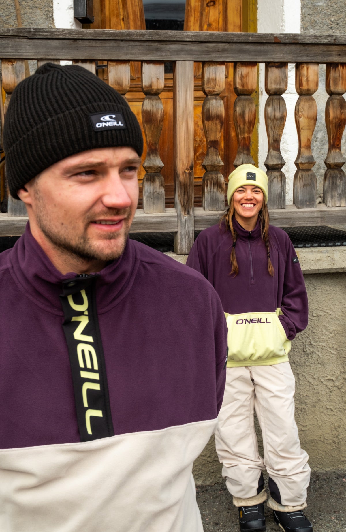 O'Riginals Polartec® 100 Fleecepullover mit Halbreißverschluss | Aubergine Colour Block