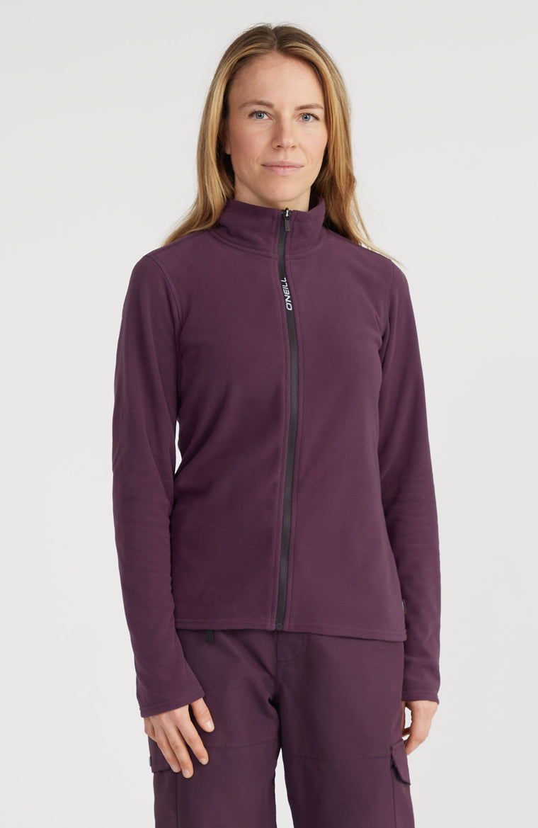 Jack's Polartec® 100 Fleecejacke mit Reißverschluss | Aubergine Jack's Polartec® 100 Fleecejacke mit Reißverschluss | Aubergine