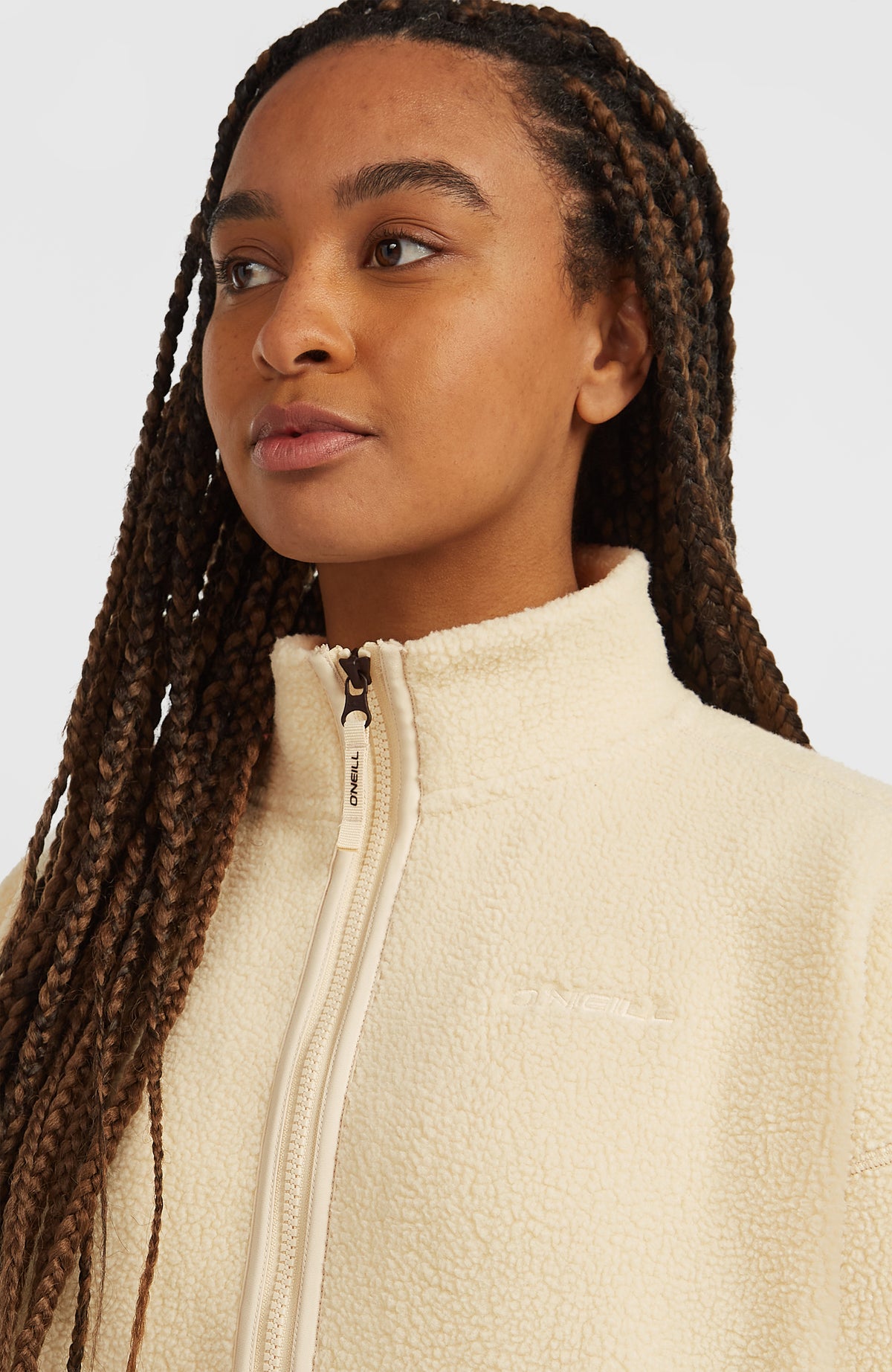 Flauschige Must-Have Fleecejacke mit Reißverschluss | Macaron