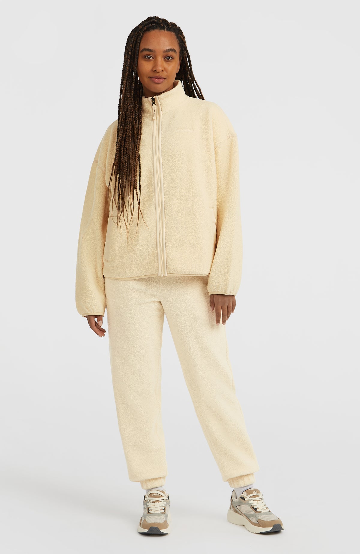 Flauschige Must-Have Fleecejacke mit Reißverschluss | Macaron