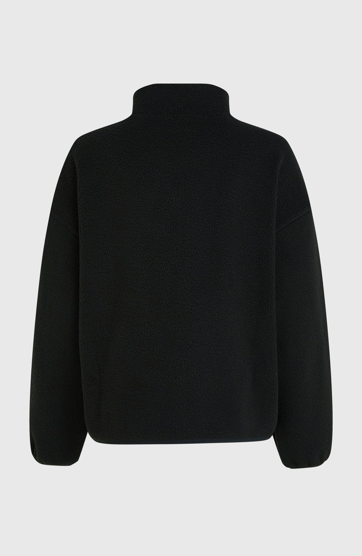 Flauschige Must-Have Fleecejacke mit Reißverschluss | Black Out