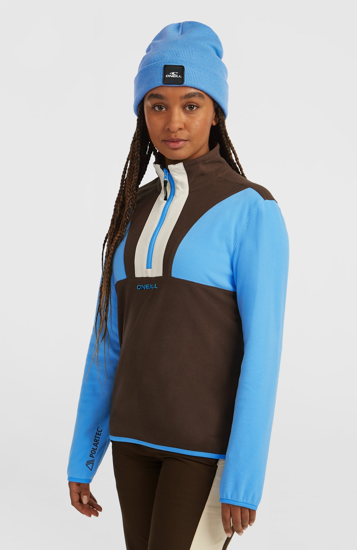 FWC'Cruz Triple Polartec® Fleecepullover mit Halbreißverschluss | Blue Poppy Colour Block