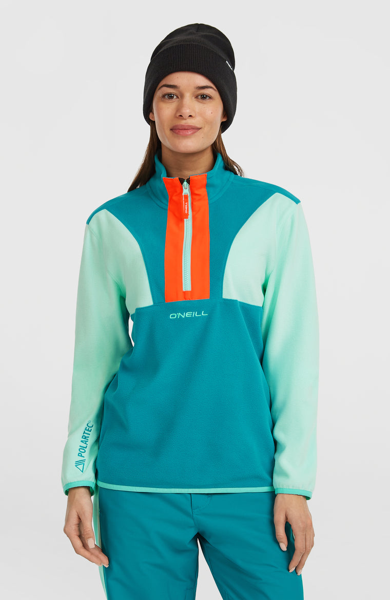 FWC'Cruz Triple Polartec® Fleecepullover mit Halbreißverschluss | Retro Mint Colour Block FWC'Cruz Triple Polartec® Fleecepullover mit Halbreißverschluss | Retro Mint Colour Block