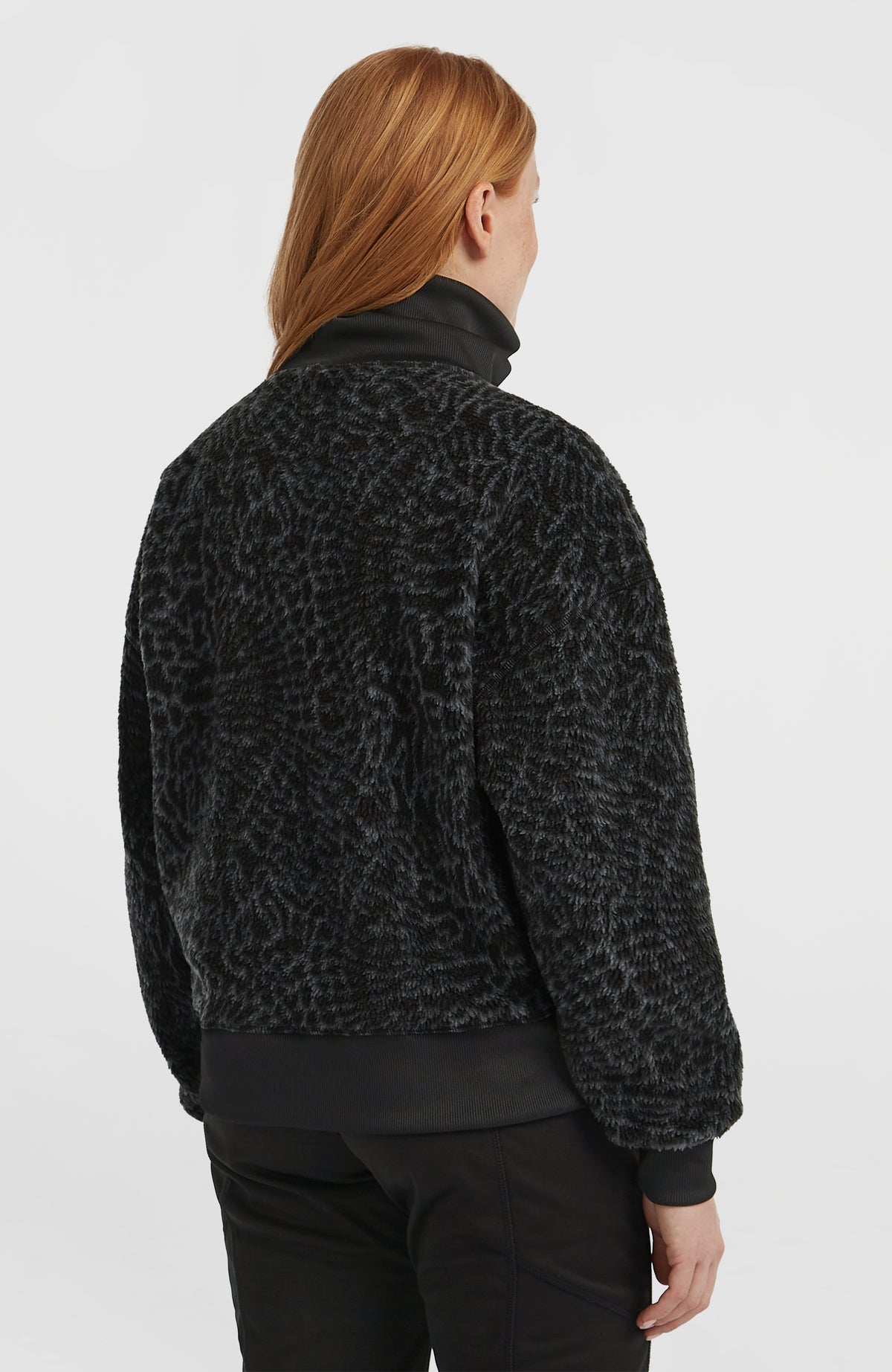 Must-Have Fleecepullover mit Halbreißverschluss | Black Animalica