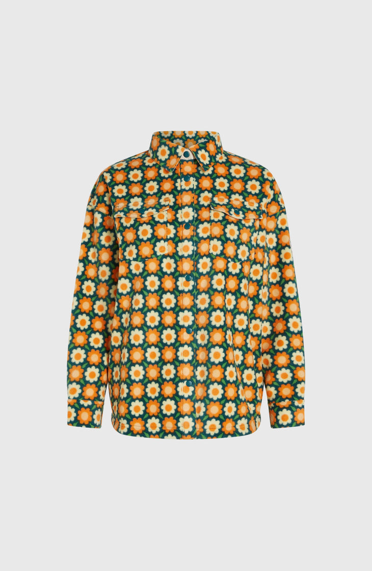 O'Riginals Superfleece Hemd | Green Retro Flower