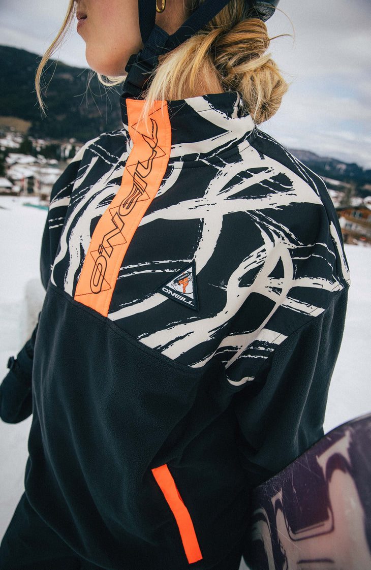 FWC'Play Polartec® Fleecepullover mit Halbreißverschluss | White Snowtracks