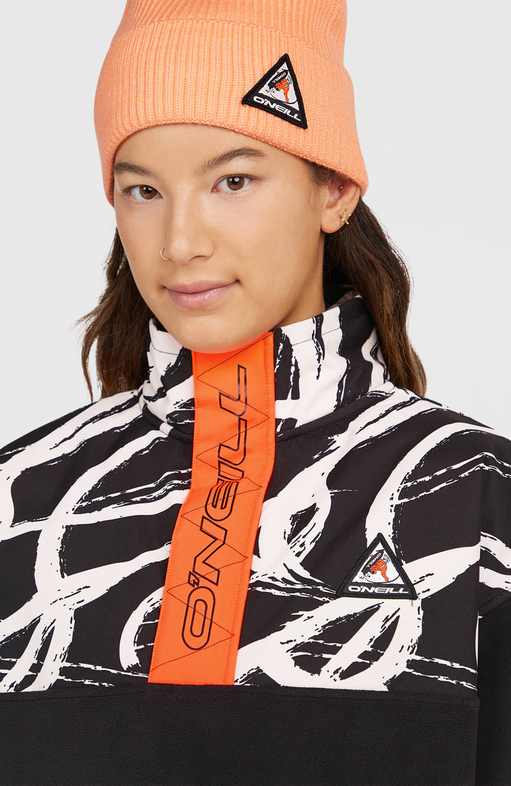 FWC'Play Polartec® Fleecepullover mit Halbreißverschluss | White Snowtracks