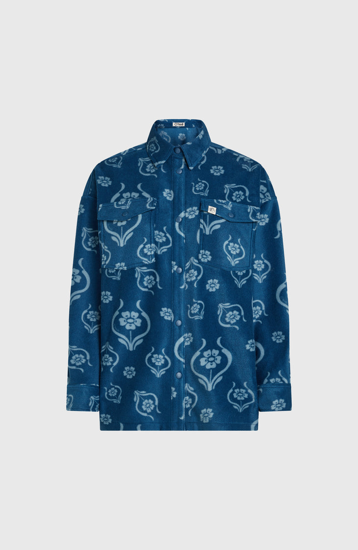 O'Riginals Superfleece Hemd | Blue Artdeco Floral
