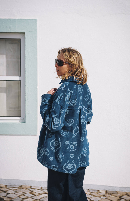O'Riginals Superfleece Hemd | Blue Artdeco Floral
