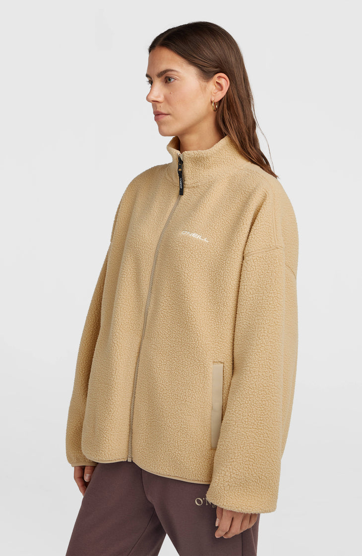 Flauschige Must-Have Fleecejacke mit Reißverschluss | Olive Blush