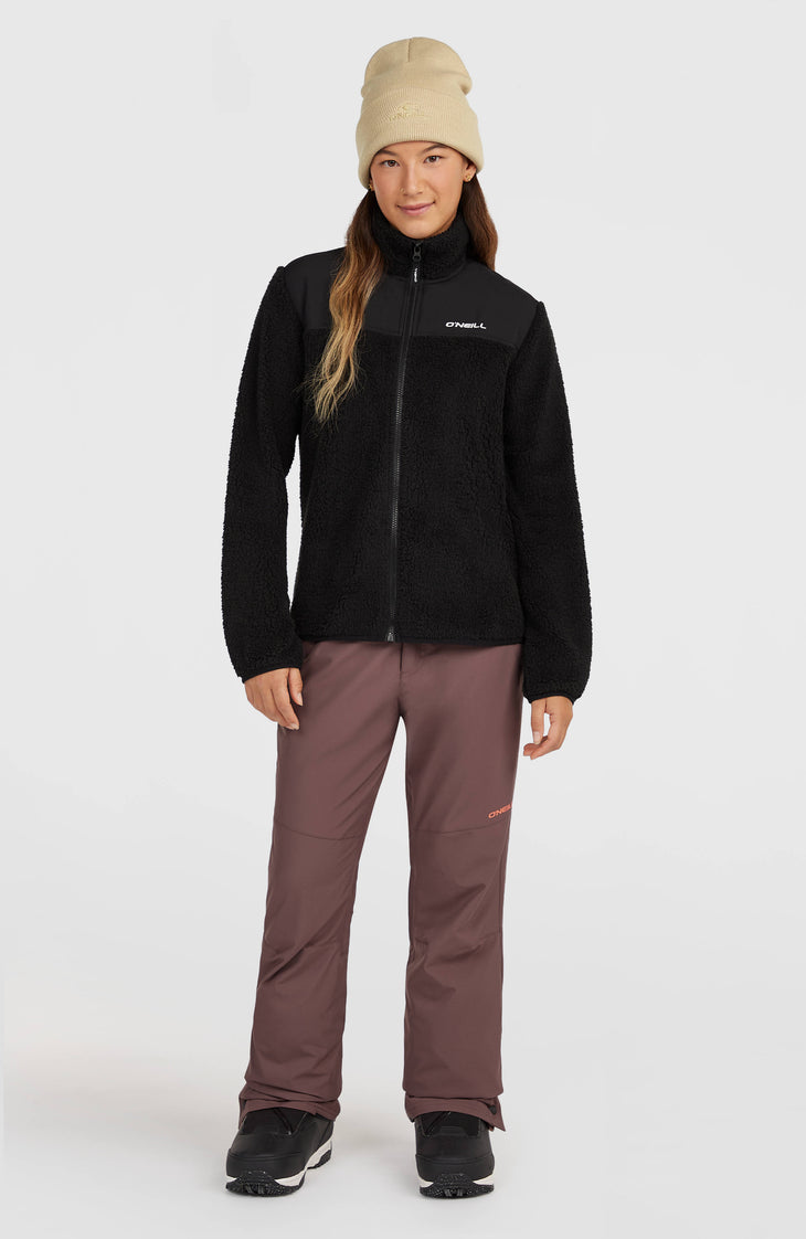 FWC'Cruz Fuzzy Fleecejacke mit Reißverschluss | Black Out