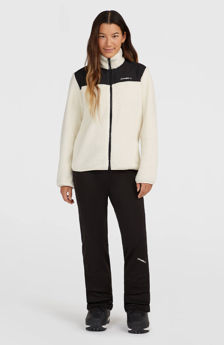 FWC'Cruz Fuzzy Fleecejacke mit Reißverschluss | Linen White Colour Block