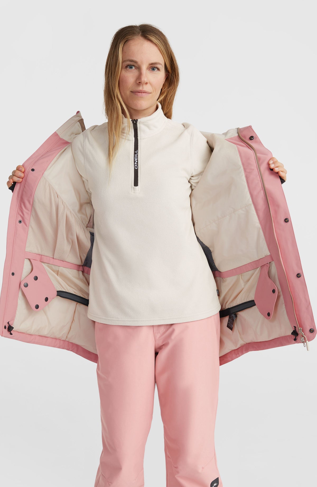 Utility Hybrid-Skijacke | Genuine Pink Colour Block
