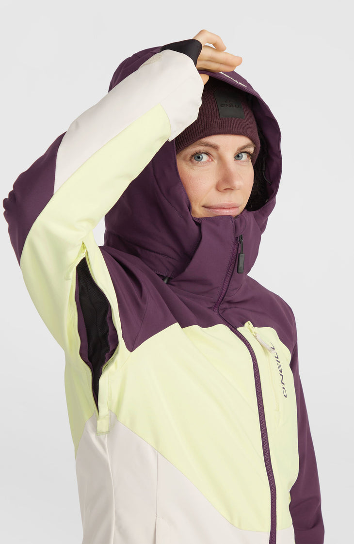 Carbonite Skijacke | Aubergine Colour Block