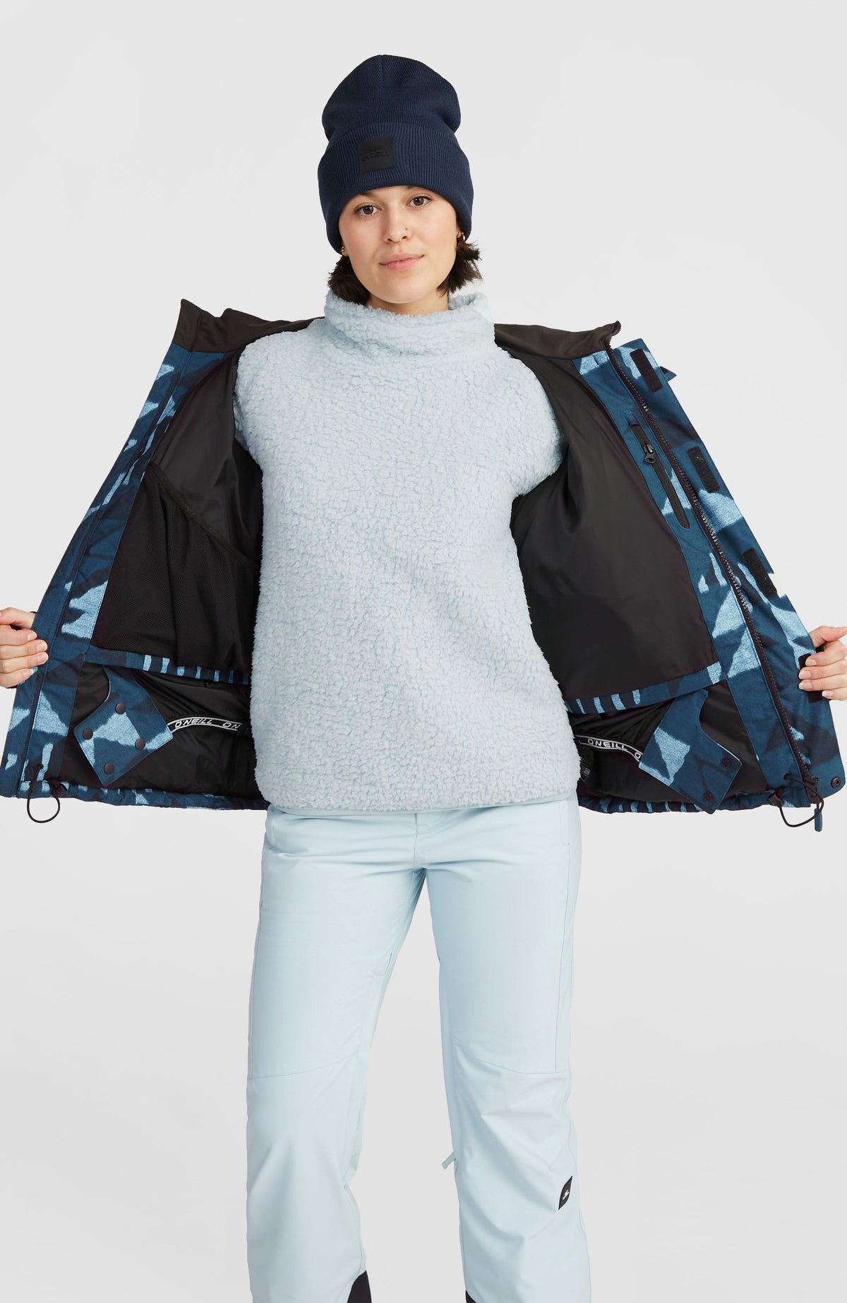Z.E.N. Puffer Hybrid-Skijacke | Blue Triangle Ikat