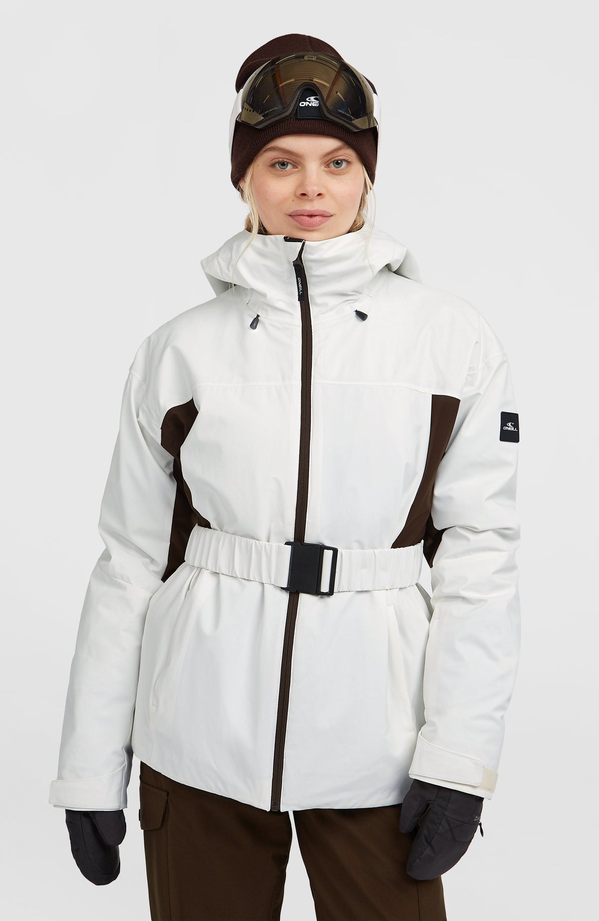 FWC'Cruz Hybrid-Skijacke mit Gürtel | Snow White Colour Block