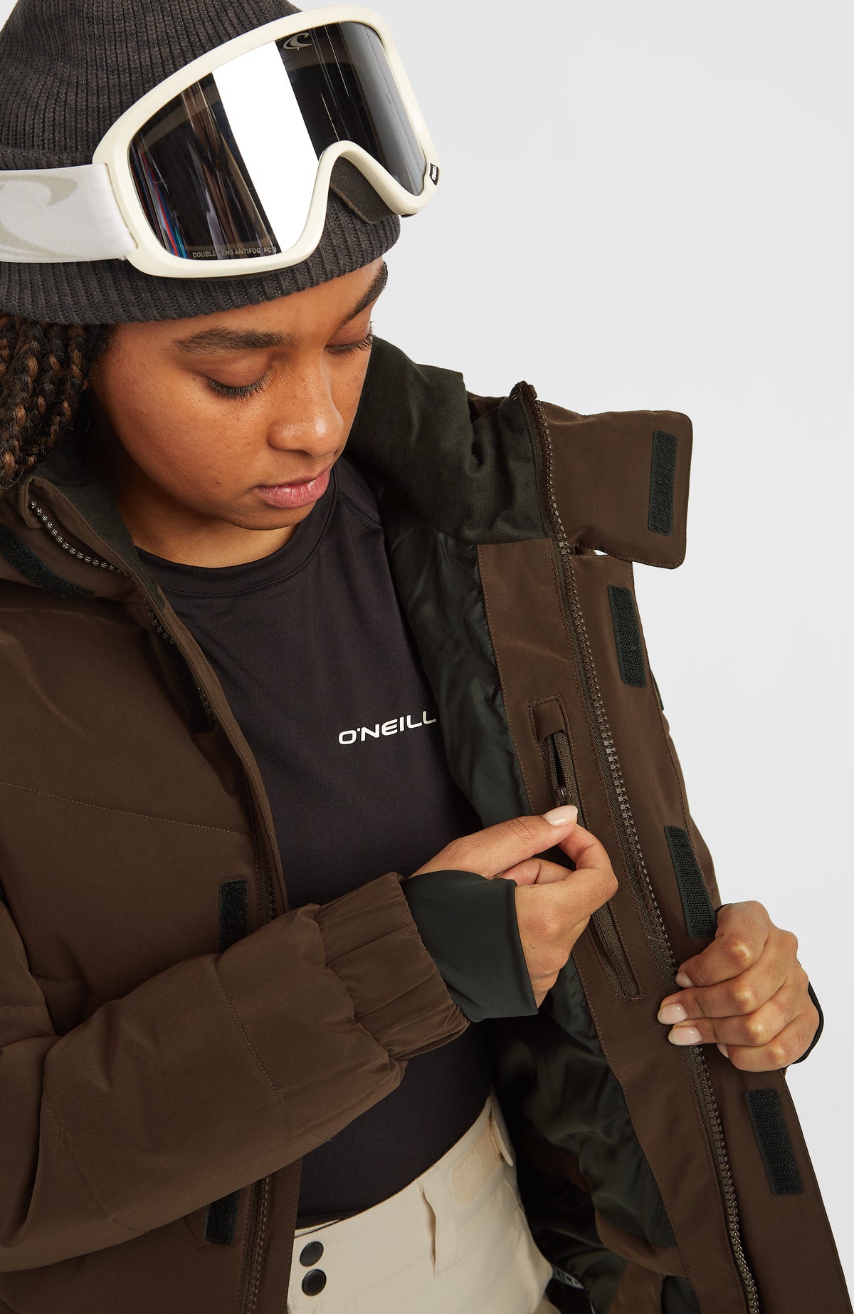 Gesteppte FWC'Cruz Hybrid-Skijacke | Coffee Bean