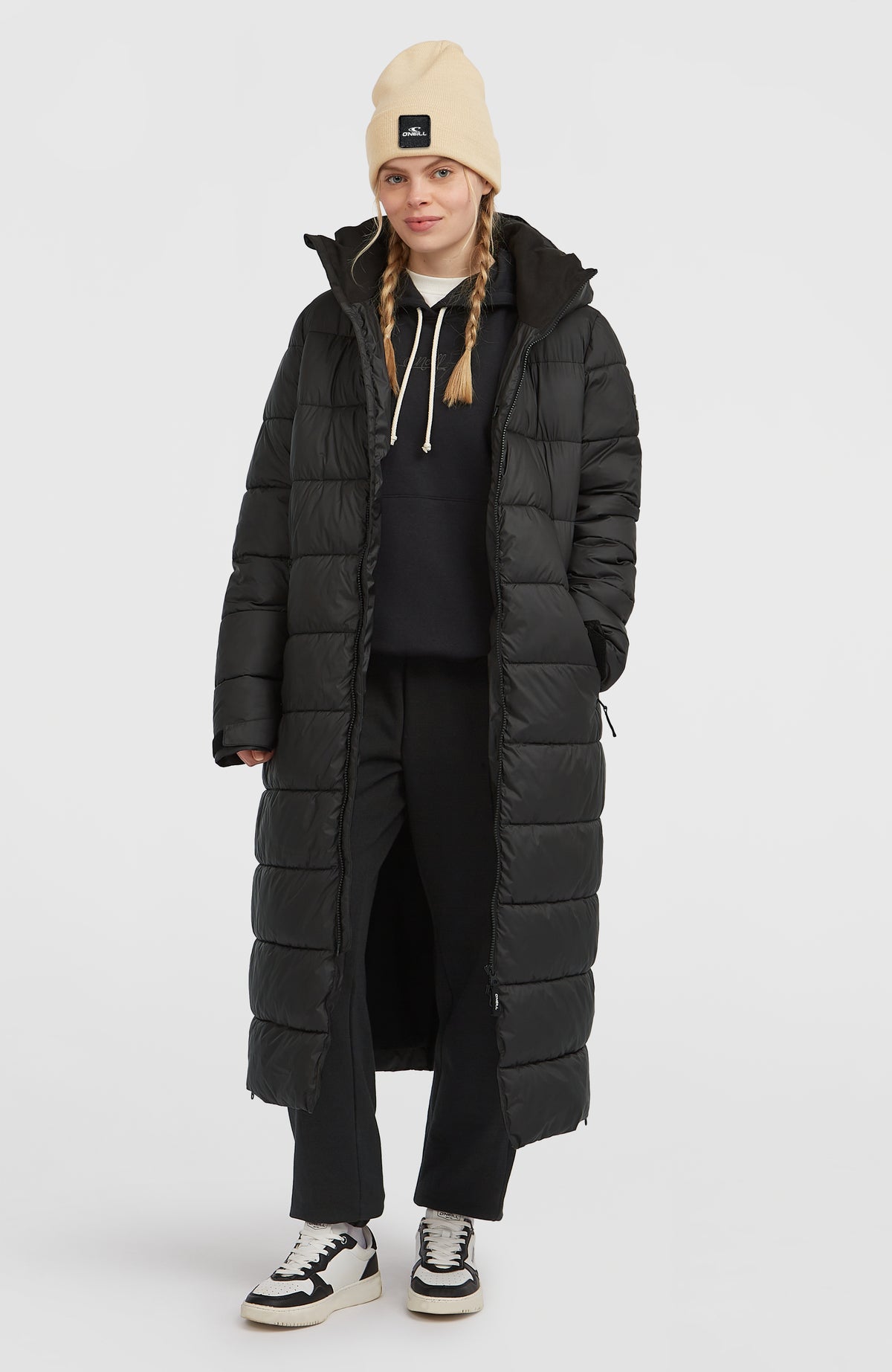 Lange Must-Have Steppjacke | Black Out