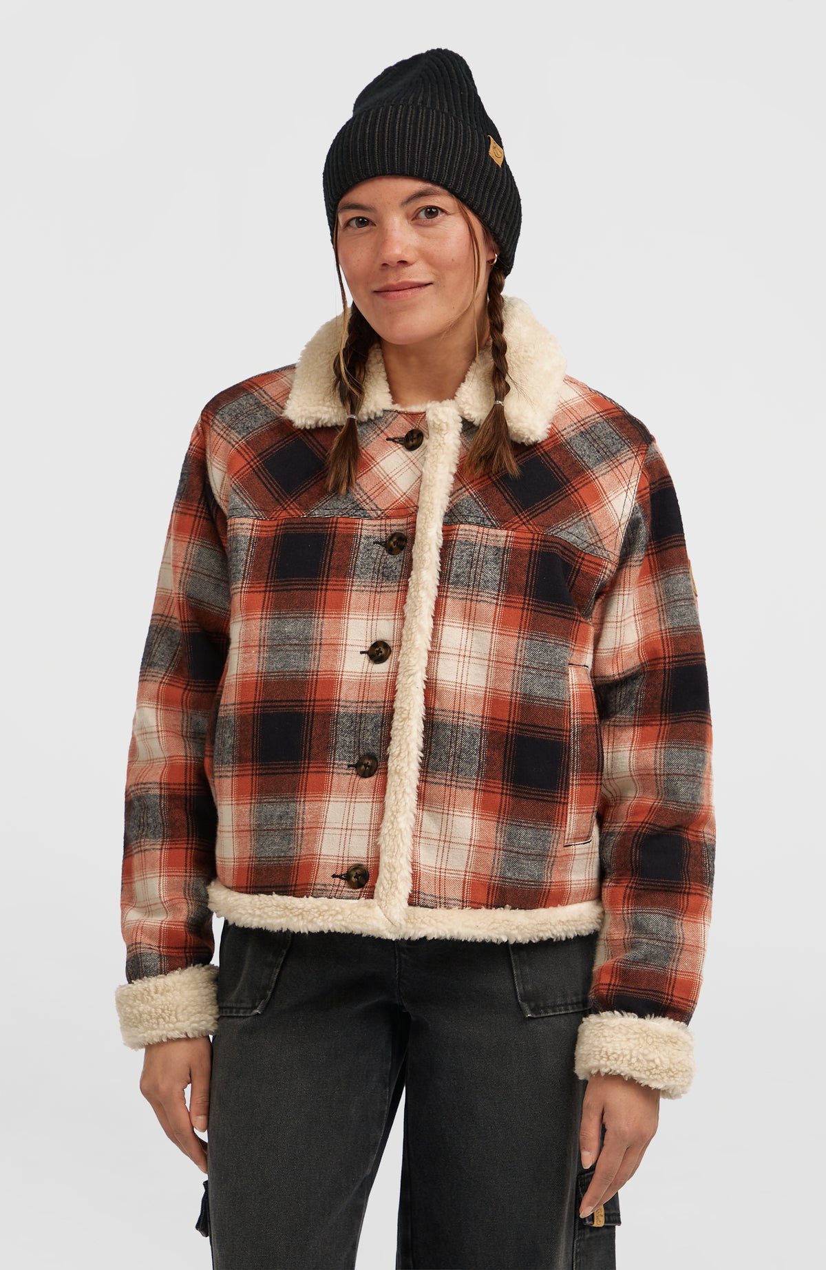 O'Riginals Jacke mit Fleecefutter | Bonfire Check