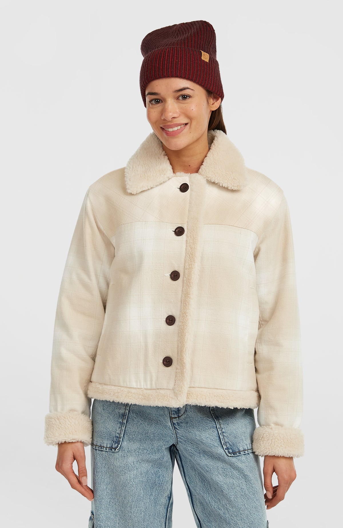 O'Riginals Jacke mit Fleecefutter | Beige Check