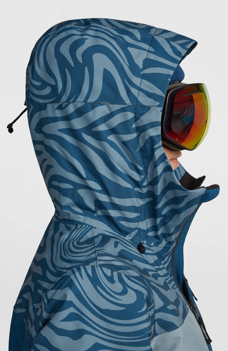FWC'Cruz Triple Skijacke | Blue Swirl Zebra