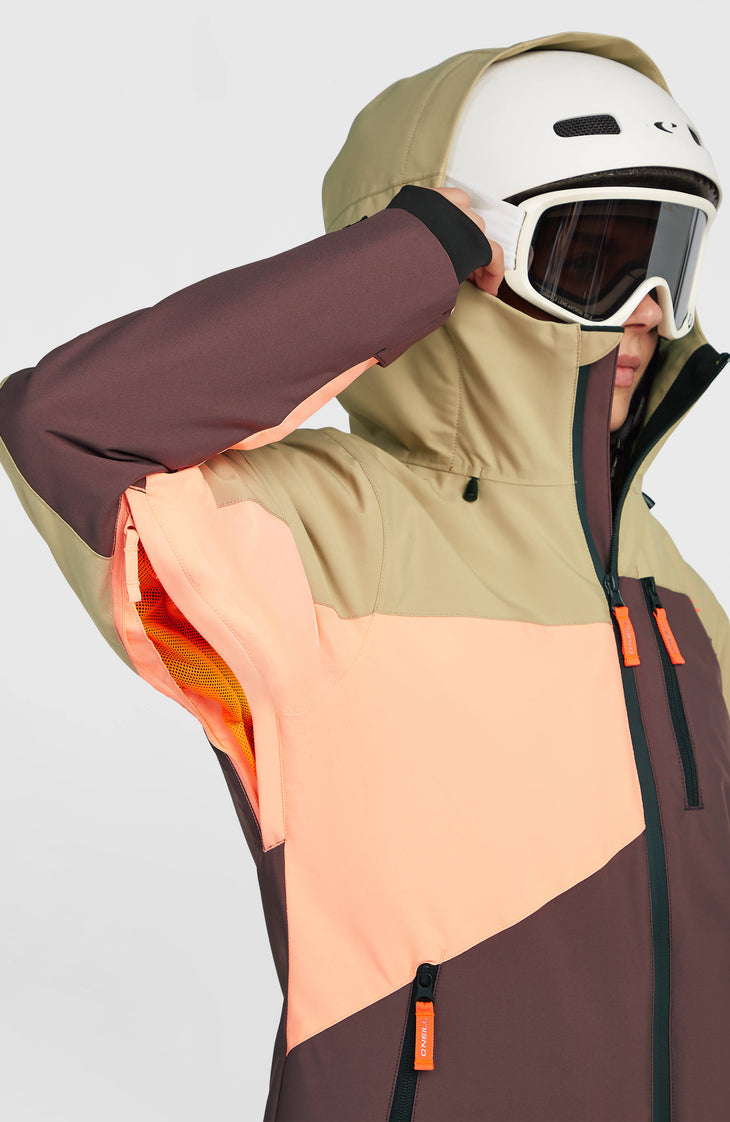 FWC'Cruz Triple Skijacke | Olive Blush Colour Block