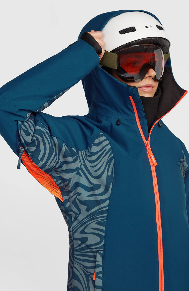 FWC'Cruz Duo Skijacke | Blue Swirl Zebra