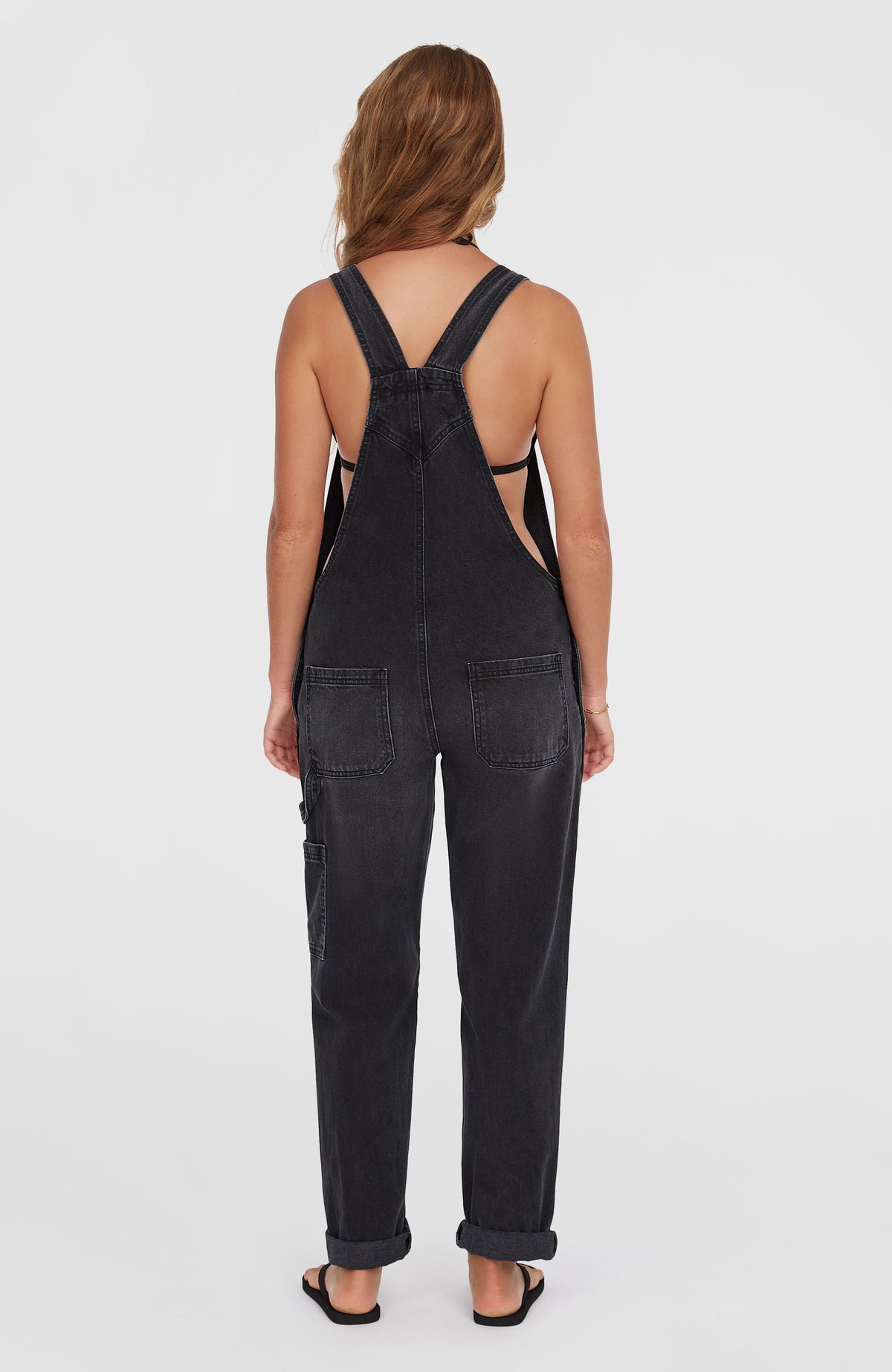 Essentials Twill-Latzhose | Black Out