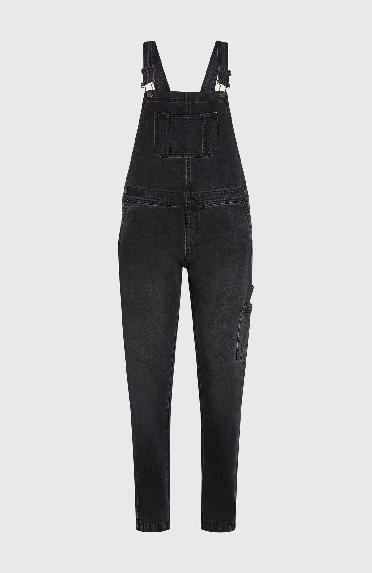 Essentials Twill-Latzhose | Black Out