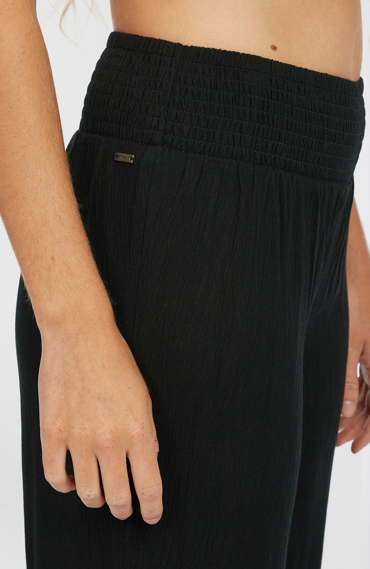 Johnny Smocked Waist Hose | Black Out