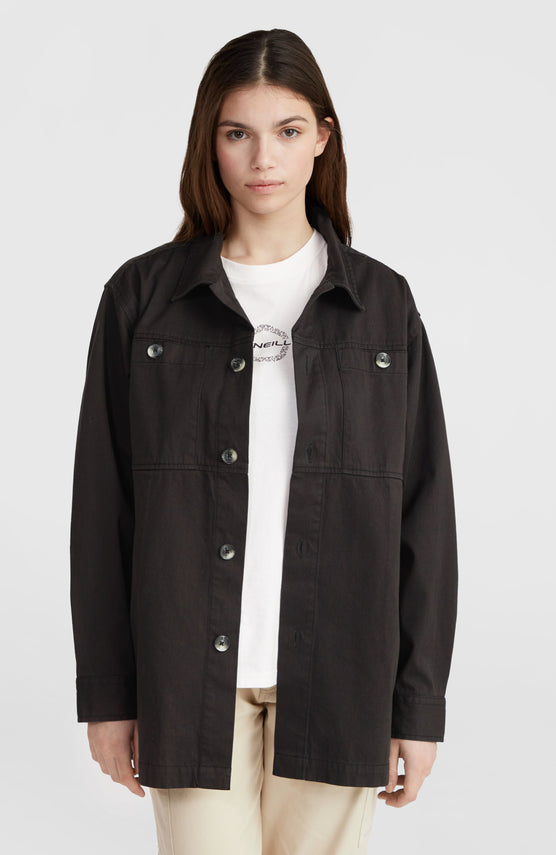 Twill-Overshirt | Black Out