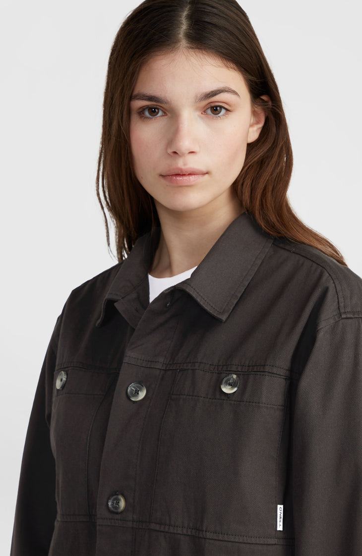 Twill-Overshirt | Black Out