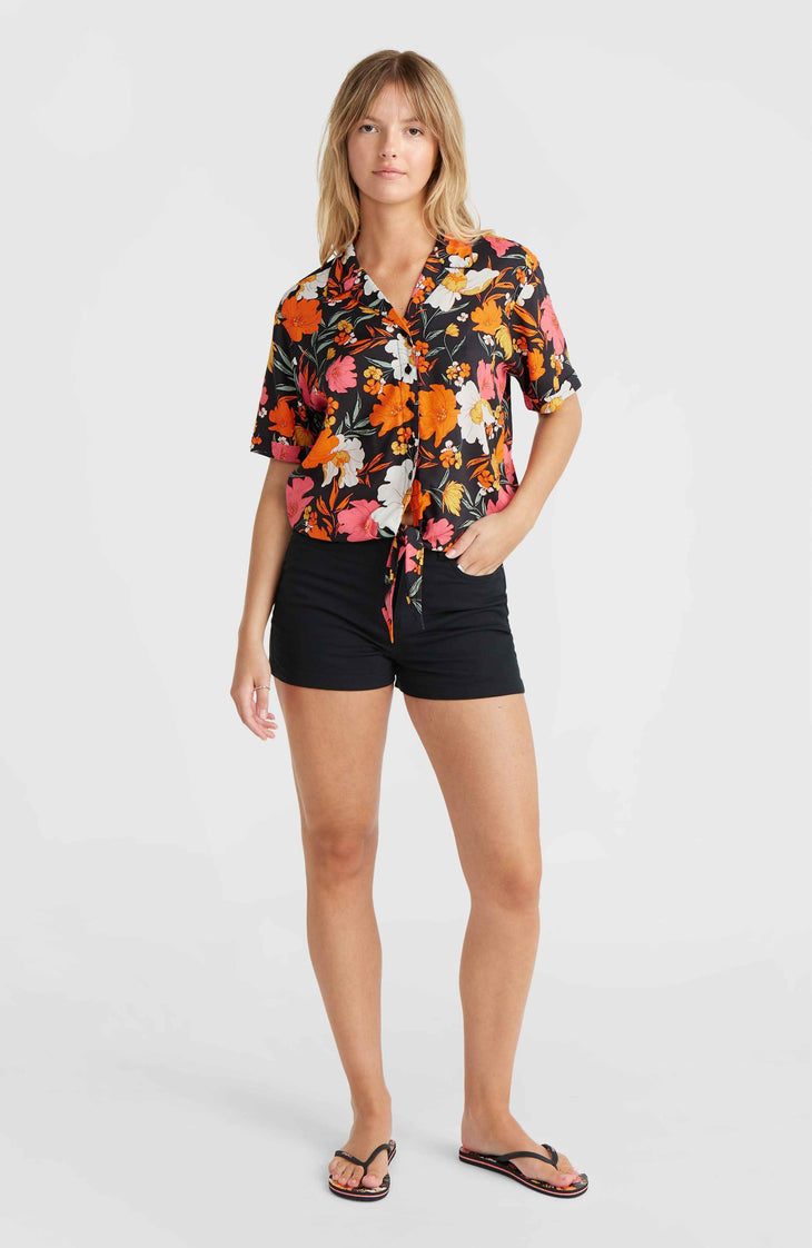 Essentials Stretch-Shorts mit fünf Taschen | Black Out