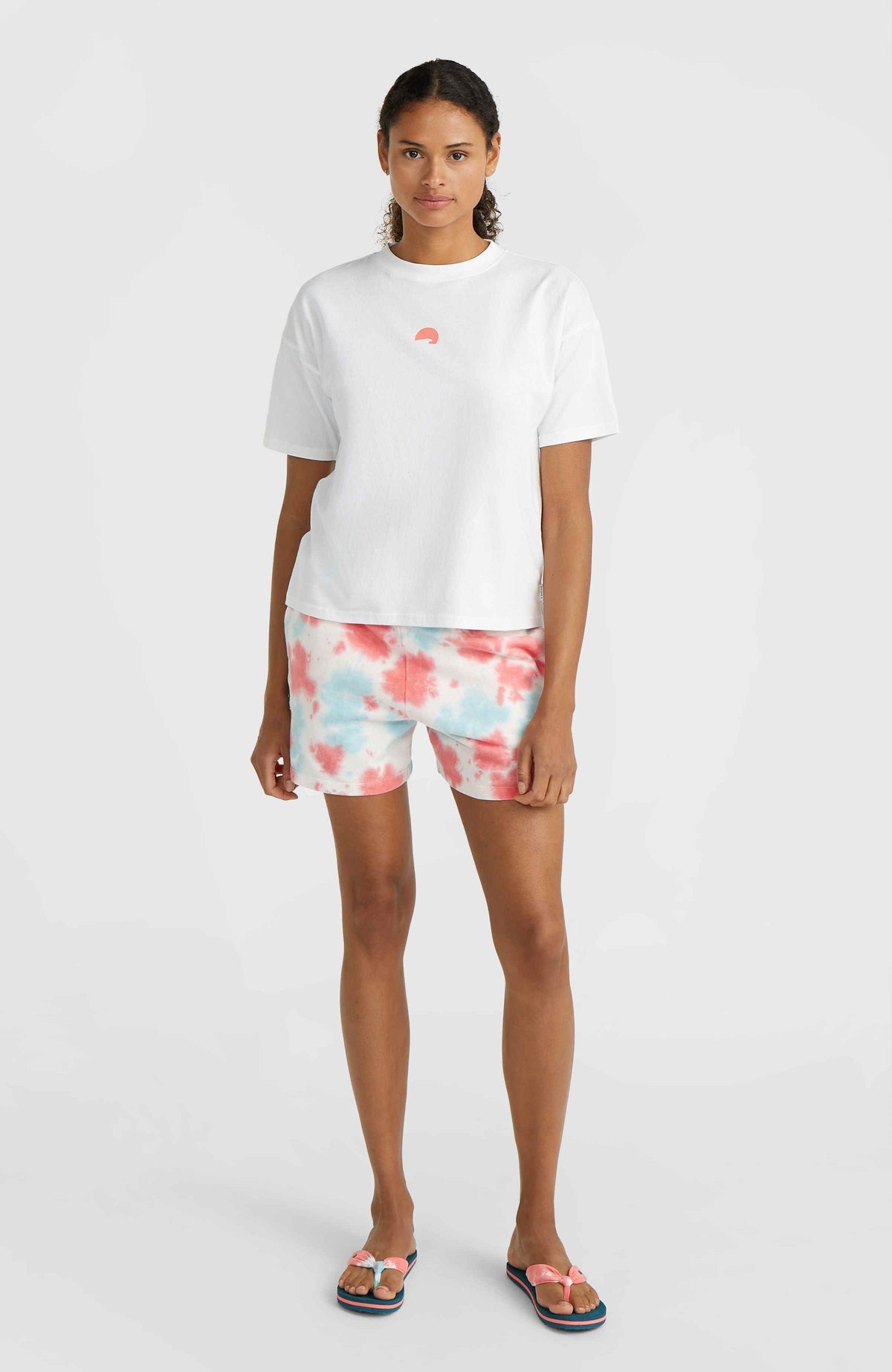 Women of the Wave Sweatshorts | Pink Ice Cube Tie Dye