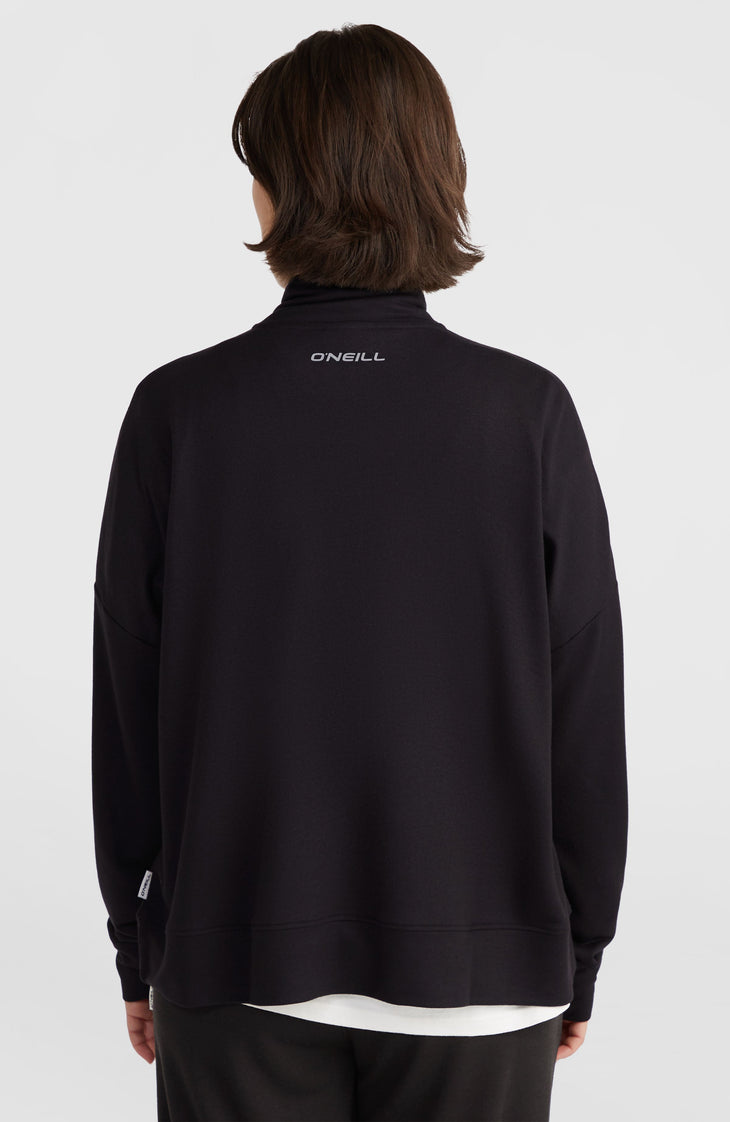 Sweatshirt mit Halbreißverschluss | Black Out