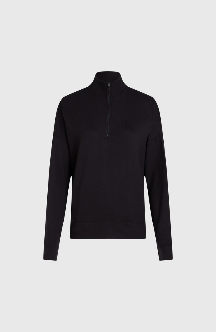 Sweatshirt mit Halbreißverschluss | Black Out