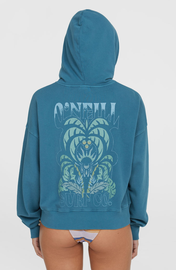 Beach Vintage Kapuzenjacke mit Reißverschluss | Copen Blue