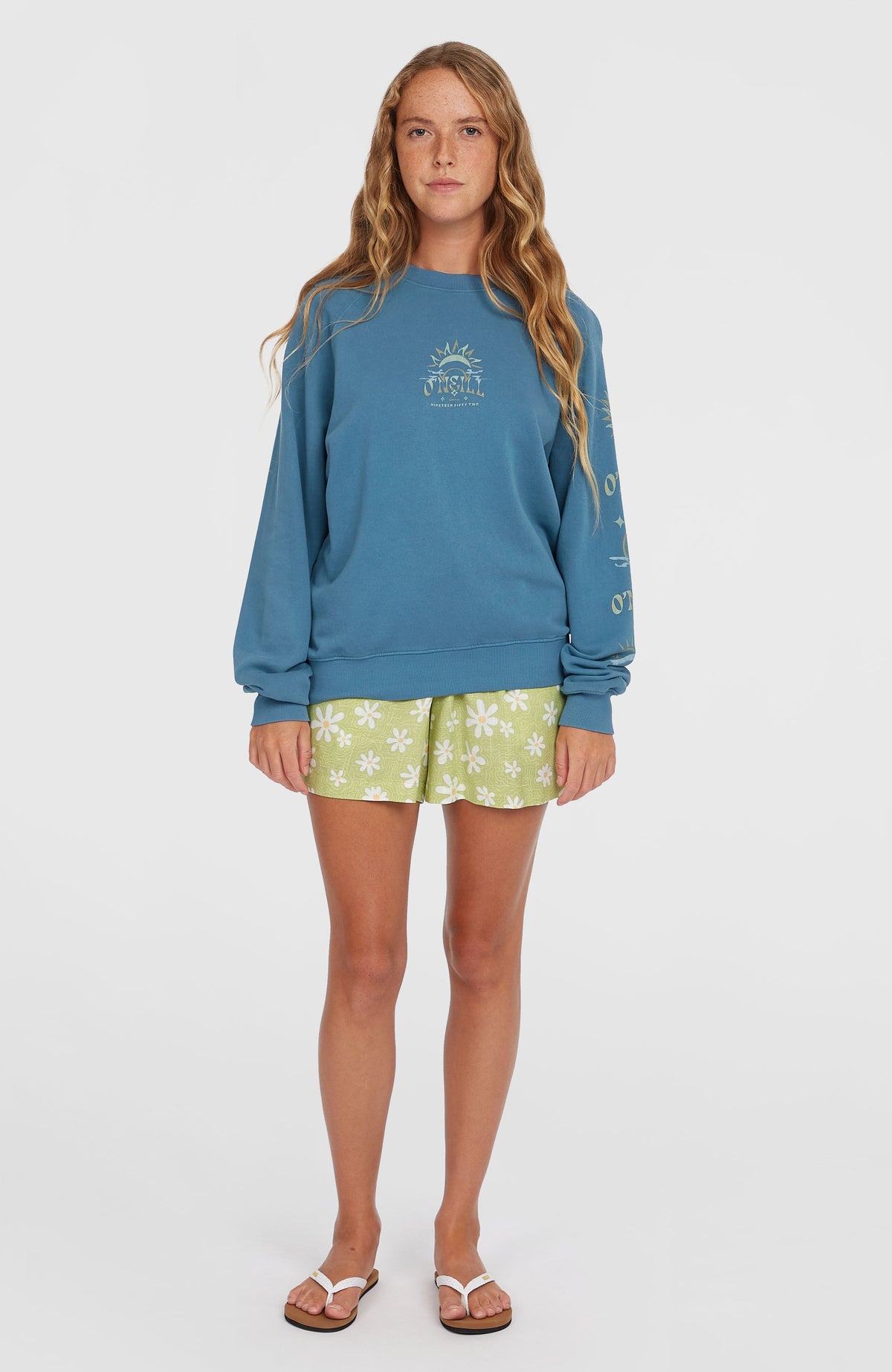 Beach Vintage Crew Sweatshirt | Copen Blue