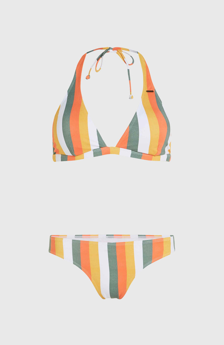 Marga Rita Bikini-Set | Orange Multistripe