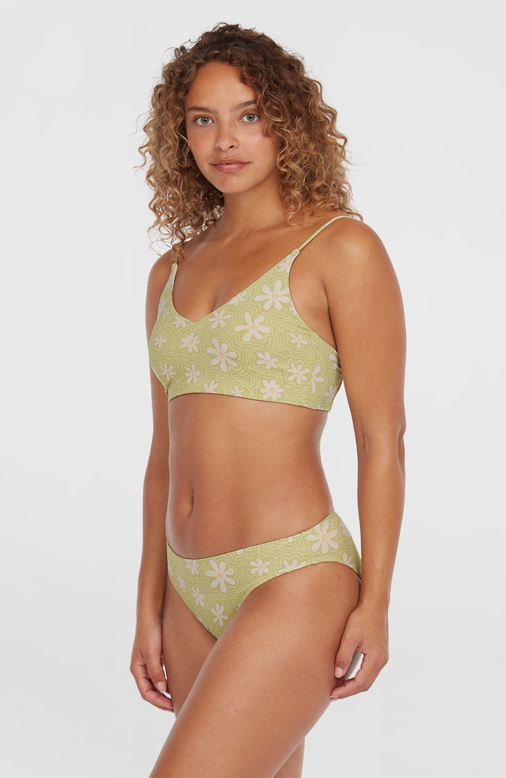 Beach Vintage Midles Rita Bikini-Set | Green Daisyline