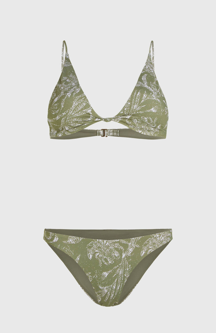 Pismo Flamenco Bikini-Set | Green Textured Jungle